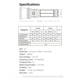 Klarus A3 USB-C Rechargeable Zoomable LED Flashlight - 2200 Lumens - Includes 1 x 21700