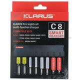 klarus c8 charger retail packaging - box