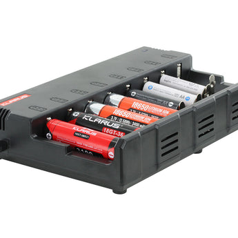 klarus c8 charger with batteries laying flat