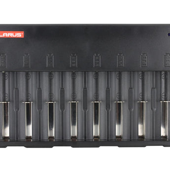 klarus c8 charger propped up standing vertically