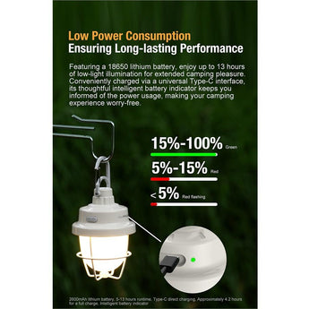 Klarus CL3 USB-C Rechargeable LED Lantern - 280 Lumens - Uses Built-in 2600mAh Li-ion Battery Pack