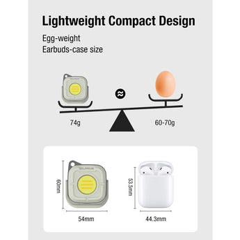 Klarus CL5 USB-C Rechargeable LED Micro Lantern - 650 Lumens - Uses Built-in 1200mAh Li-ion Battery Pack - Black or White