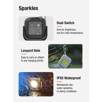 Klarus CL5 USB-C Rechargeable LED Micro Lantern - 650 Lumens - Uses Built-in 1200mAh Li-ion Battery Pack - Black or White