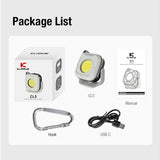 Klarus CL5 USB-C Rechargeable LED Micro Lantern - 650 Lumens - Uses Built-in 1200mAh Li-ion Battery Pack - Black or White