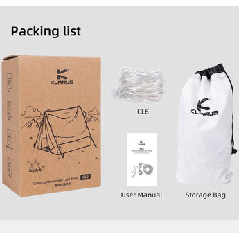 Klarus CL6 LED String Lights - 10 meters - Warm White - Powered by a USB Source