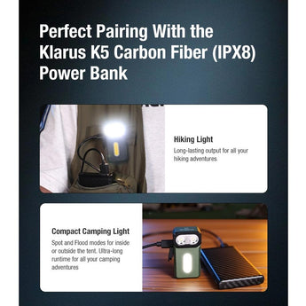 Klarus E8 Rechargeable Swivel-Head EDC Flashlight - 1000 Lumens - 2 x Samsung LH351 - Uses Built-in 1000mAh Li-ion Battery Pack - Multiple Color Options