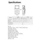 Klarus E8 Rechargeable Swivel-Head EDC Flashlight - 1000 Lumens - 2 x Samsung LH351 - Uses Built-in 1000mAh Li-ion Battery Pack - Multiple Color Options