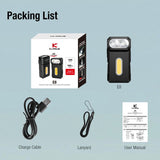 Klarus E8 Rechargeable Swivel-Head EDC Flashlight - 1000 Lumens - 2 x Samsung LH351 - Uses Built-in 1000mAh Li-ion Battery Pack - Multiple Color Options