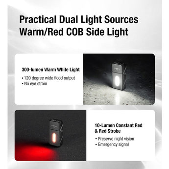 Klarus E8 Rechargeable Swivel-Head EDC Flashlight - 1000 Lumens - 2 x Samsung LH351 - Uses Built-in 1000mAh Li-ion Battery Pack - Multiple Color Options