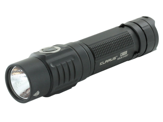 Klarus G10 Rechargeable Flashlight - CREE XHP35 HD E4 LED - 1800 Lumens - Uses 1 x 18650 (Included) or 2 x CR123A