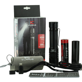 Klarus G15 V2 USB-C Rechargeable LED Flashlight - CREE XHP70.2 - 4200 Lumens - Includes 1 x 21700