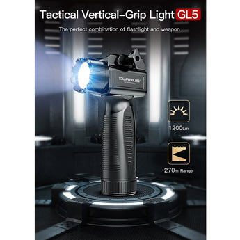 Klarus GL5 LED Weapon Light - CREE XP-L2 HD V6 - 1200 Lumens - Includes 2 x CR123A