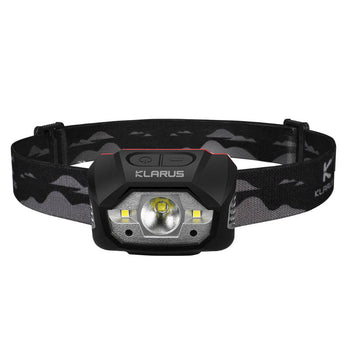 Klarus HM1 Smart-Sensing Rechargeable LED Headlamp - CREE XPG-3 - 440 Lumens - Uses Built-In 1800mAh Li-ion Battery Pack - Red, Blue, or Grey