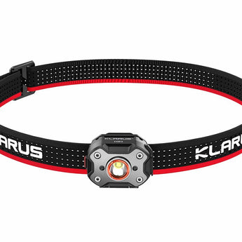 Klarus HM3 Super Lightweight Rechargeable LED Headlamp - 670 Lumens - Uses Built-in 200mAh Li-ion Battery Pack - Black or Red