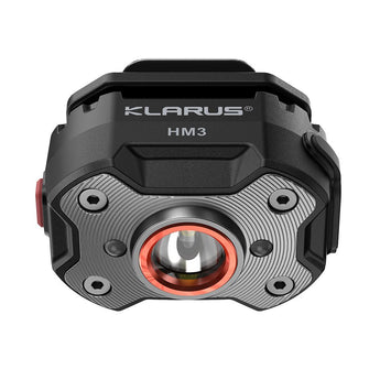 Klarus HM3 Super Lightweight Rechargeable LED Headlamp - 670 Lumens - Uses Built-in 200mAh Li-ion Battery Pack - Black or Red
