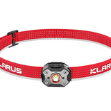 Klarus HM3 Super Lightweight Rechargeable LED Headlamp - 670 Lumens - Uses Built-in 200mAh Li-ion Battery Pack - Black or Red