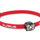 Klarus HM3 Super Lightweight Rechargeable LED Headlamp - 670 Lumens - Uses Built-in 200mAh Li-ion Battery Pack - Black or Red