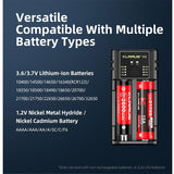 Klarus K2 2-bay USB Smart Charger with LED Indicator for Li-ion, NiMh and NiCd Batteries