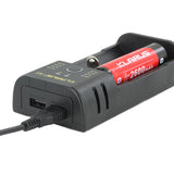 Klarus K2 2-bay USB Smart Charger with LED Indicator for Li-ion, NiMh and NiCd Batteries