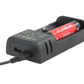 Klarus K2 2-bay USB Smart Charger with LED Indicator for Li-ion, NiMh and NiCd Batteries