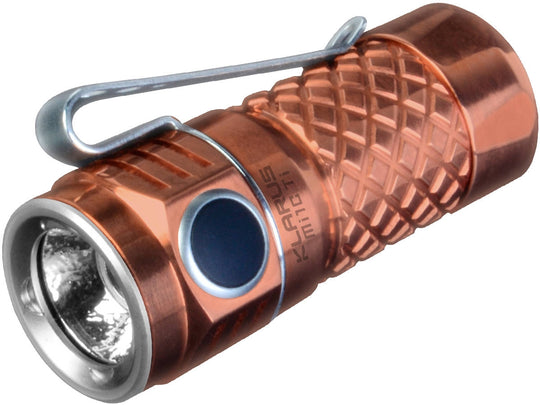 Klarus Mi1C Cu Copper LED Flashlight - CREE XP-L HI V3 LED - 600 Lumens - Uses 1 x RCR123A (Included) or 1 x CR123A