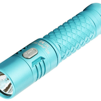 Klarus Mi7 Mini-Might EDC Flashlight - CREE XP-L HI V3 LED - 700 Lumens - Uses 1 x AA (Included) or 1 x 14500 - Blue