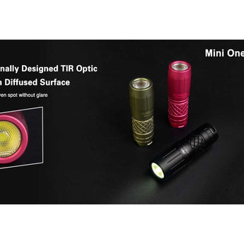 Klarus Mini One Micro-USB Rechargeable LED Key-Chain Flashlight - CREE XP-G3 - 130 Lumens - Includes 1 x 10180 - Black