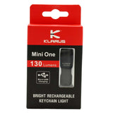 Klarus Mini One Micro-USB Rechargeable LED Key-Chain Flashlight - CREE XP-G3 - 130 Lumens - Includes 1 x 10180 - Black