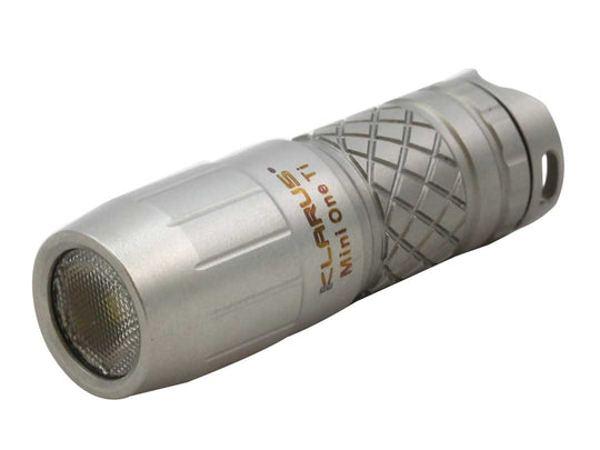 Klarus Mini One Ti Micro-USB Rechargeable LED Keychain Flashlight - CREE XP-G3 - 130 Lumens - Titanium - Includes 1 x 10180