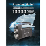 Klarus RS80GT Rechargeable LED Searchlight - 3 x CREE XHP70.2 P2 - 10000 Lumens - Includes Li-ion Battery Pack