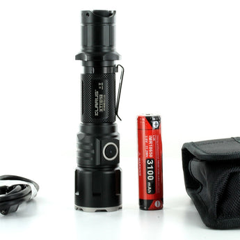 Klarus XT11GT HD Rechargeable Tactical Flashlight - CREE XHP35 HD E4 LED - 2000 Lumens - Uses 2 x CR123A or 1 x 18650 (Included)