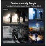 Klarus XT11GT Pro V2.0 USB-C Rechargeable Tactical LED Flashlight - Luminus SST-70 - 3300 Lumens - Uses 2 x CR123A or 1 x 18650 (Included) - Black or Wolf Grey