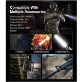 Klarus XT11GT Pro V2.0 USB-C Rechargeable Tactical LED Flashlight - Luminus SST-70 - 3300 Lumens - Uses 2 x CR123A or 1 x 18650 (Included) - Black or Wolf Grey