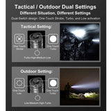 Klarus XT11GT Pro V2.0 USB-C Rechargeable Tactical LED Flashlight - Luminus SST-70 - 3300 Lumens - Uses 2 x CR123A or 1 x 18650 (Included) - Black or Wolf Grey