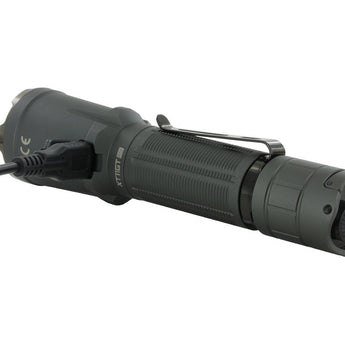 Klarus XT11GT Pro V2.0 USB-C Rechargeable Tactical LED Flashlight - Luminus SST-70 - 3300 Lumens - Uses 2 x CR123A or 1 x 18650 (Included) - Black or Wolf Grey