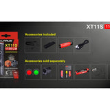 Klarus XT11S Rechargeable Flashlight - CREE XP-L HI V3 LED - 1100 Lumens - Uses 2 x CR123A or 1 x 18650 (Included)