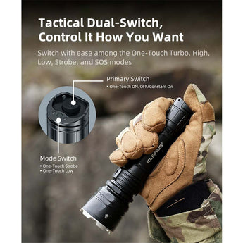 Klarus XT12GT-PRO USB-C Rechargeable LED Flashlight - 1600 Lumens - Includes 1 x 21700