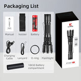 Klarus XT12GT-PRO USB-C Rechargeable LED Flashlight - 1600 Lumens - Includes 1 x 21700