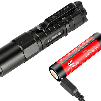 Klarus XT1A (2018) Tactical EDC Flashlight - CREE XP-L HD V6 LED - 1000 Lumens - Uses 1 x 14500 (Included) or 1 x AA