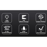 Klarus XT1C Tactical LED Flashlight - CREE XP-L HI 1D - 1000 Lumens - Includes 1 x USB-C Rechargeable 16340