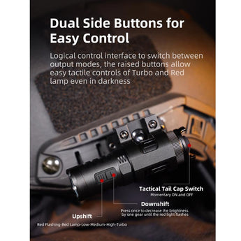 Klarus XT1C Tactical LED Flashlight - CREE XP-L HI 1D - 1000 Lumens - Includes 1 x USB-C Rechargeable 16340