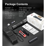 Klarus XT21X Pro Rechargeable LED Flashlight - CREE XHP70.2 - 4400 Lumens - Includes 1 x 21700