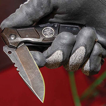 Klein Tools Electrician's Pocket Knife - 2.9 Inch Blade, Drop Point, Straight Edge (44228)
