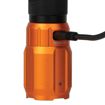 Klein Tools Rechargeable 2-Color LED Flashlight with Holster - 1000 Lumens - Uses Built-In Li-ion Battery Pack (56413)