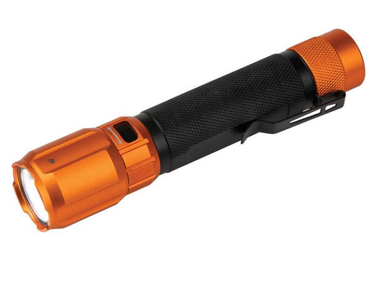Klein Tools Rechargeable 2-Color LED Flashlight with Holster - 1000 Lumens - Uses Built-In Li-ion Battery Pack (56413)