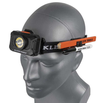 Klein Tools Rechargeable 2-Color LED Headlamp with Adjustable Strap - 800 Lumens - Uses Built-In Li-ion Battery Pack
