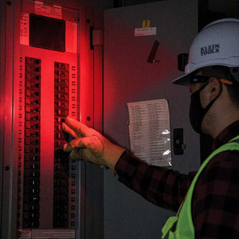 Klein Tools Rechargeable 2-Color LED Headlamp with Adjustable Strap - 800 Lumens - Uses Built-In Li-ion Battery Pack