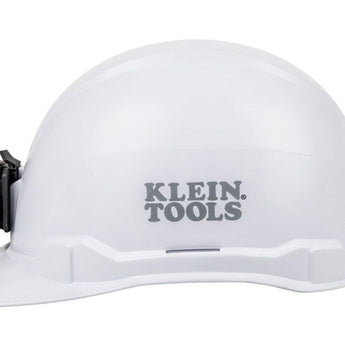 Klein Tools Non-Vented Class E Hard Hat with USB-C Rechargeable Headlamp - 300 Lumens - Uses Buil-In Li-ion Battery Pack (60107RL)