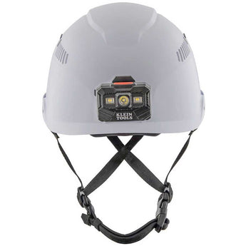 Klein Tools Class C Safety Helmet with Rechargeable Headlamp - 300 Lumens - Uses Built-In Li-ion Battery Pack