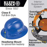 Klein Tools Class E Hard Hat - Blue